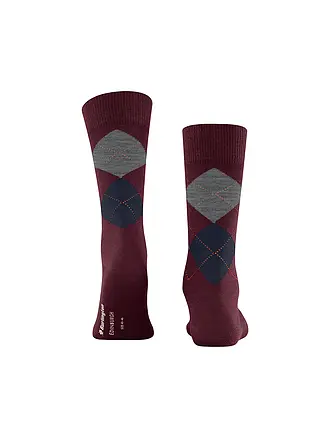 BURLINGTON | Chaussettes homme EDINBURGH 40-46 claret | dunkelrot